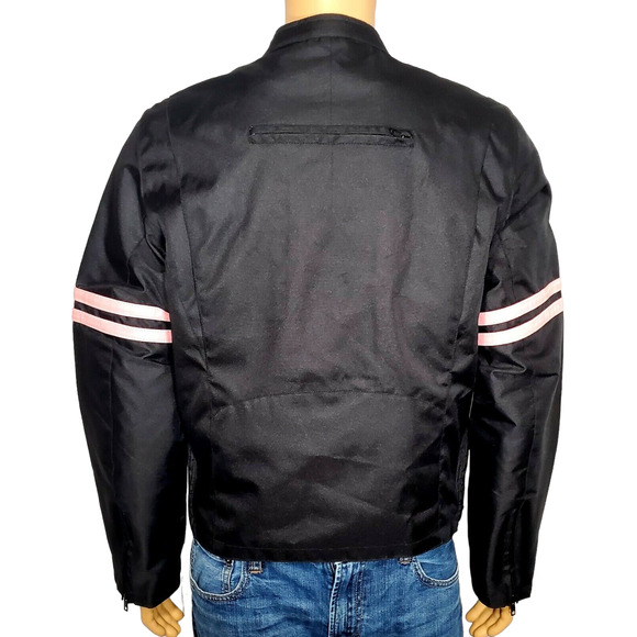 ZONY Inc Women's Black Pink Motorcycle Jacket  (See Measurements) NWT - Picture 4 of 8